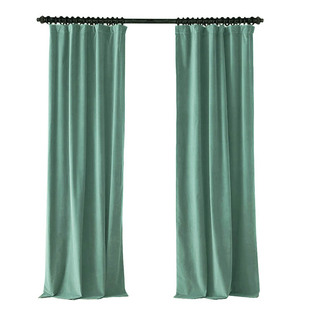 内衬遮光布隔热卧室全遮光窗帘加厚隔音双面窗帘布纯色简约现代