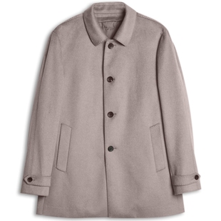 劲霸男装男士呢子外套商务精英休闲保暖有型高级感中长款羊绒大衣