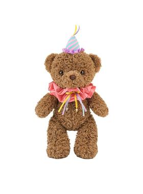 莫妮卡派对小熊毛绒玩具可爱睡觉抱玩偶泰迪熊公仔生日礼物送女孩
