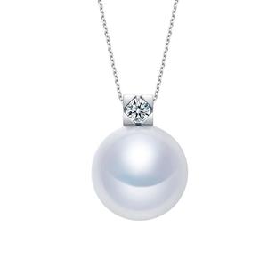 RUANS/阮仕新款18k金天然海水澳白珍珠吊坠月光女神 海水珍珠项链