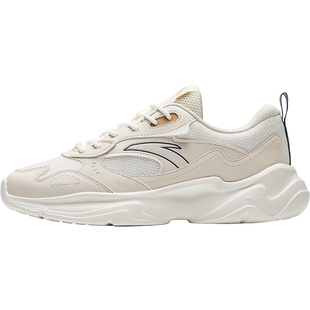 安踏休闲鞋男鞋2026春季新款网面透气老爹鞋轻便厚底增高运动鞋子