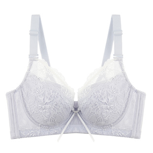 大胸显小薄款内衣女聚拢收副乳上托防下垂美背文胸软钢圈调整型