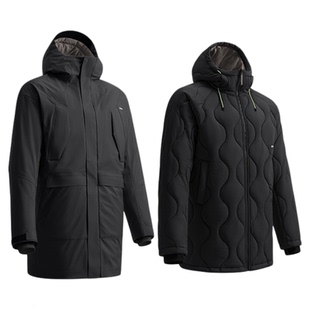 蕉下男士中长款气绒冲锋衣LS91624三合一防风防水进藏登山服外套