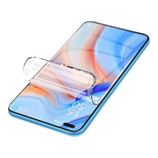 适用opporeno4手机膜高清Reno4Pro水凝膜曲面保护reno4se钢化膜全屏覆盖OPPOReno4全胶防摔软膜4se防指纹屏保