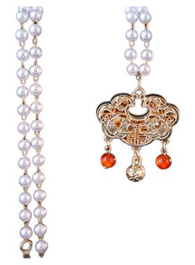 合金平安锁铃铛吊坠璎珞项圈