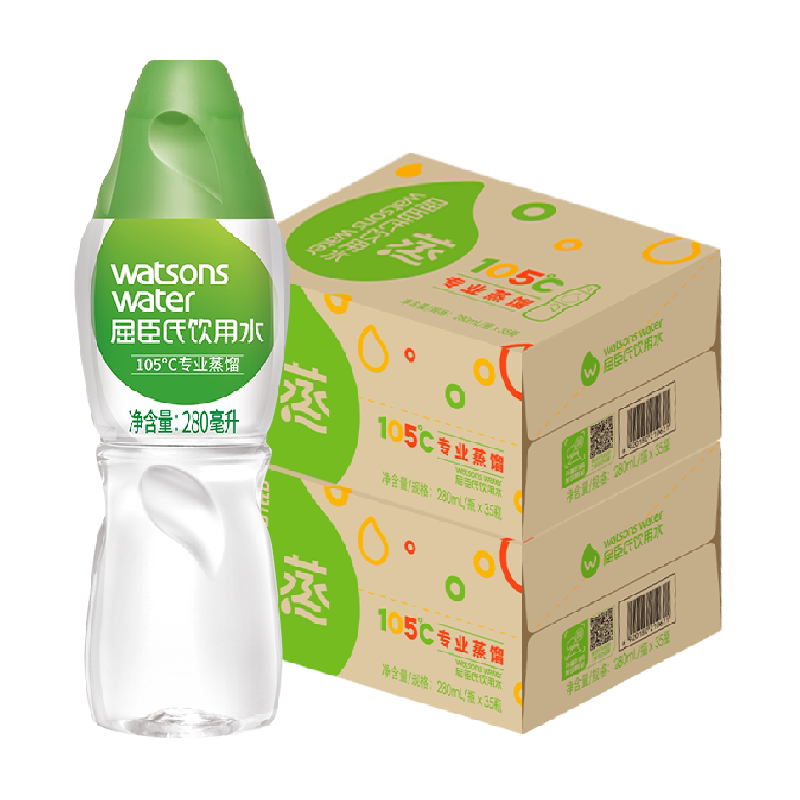 屈臣氏饮用水280ml×70瓶×1组