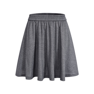 阔色灰色亮闪闪休闲半身裙裤女2025初夏季新款松紧腰百褶裙短裙子