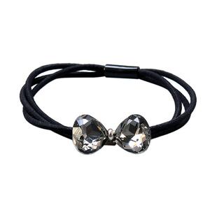 水晶发饰女蝴蝶结橡皮筋女扎头发绳头饰皮套发圈ins森系韩国头绳