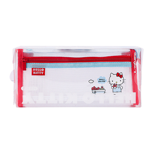 凯蒂猫限定系列学生用品 Hellokitty正版文具 KT笔袋修正带套尺点点胶订书机剪刀活页本 小学生用学习用品
