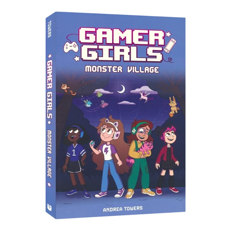 【自营】Gamer Girls 02 - Monster Village 游戏少女2 怪物村 章节小说 青少年英语课外读物 英文原版进口儿童图书