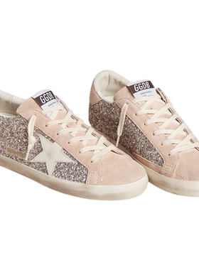 Golden Goose 女鞋Super-Star银色亮片休闲鞋GGDB