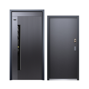 亚太天能精雕铸铝装甲智能门双摄防盗入户门一体化进户门大门M96