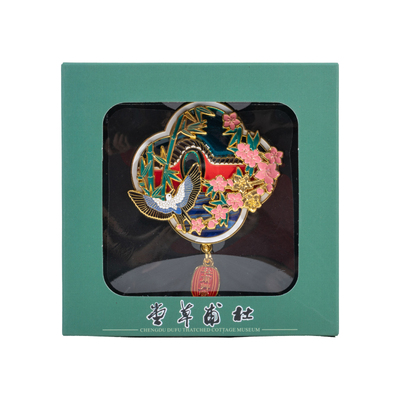 杜甫草堂诗意透明漆多层冰箱贴