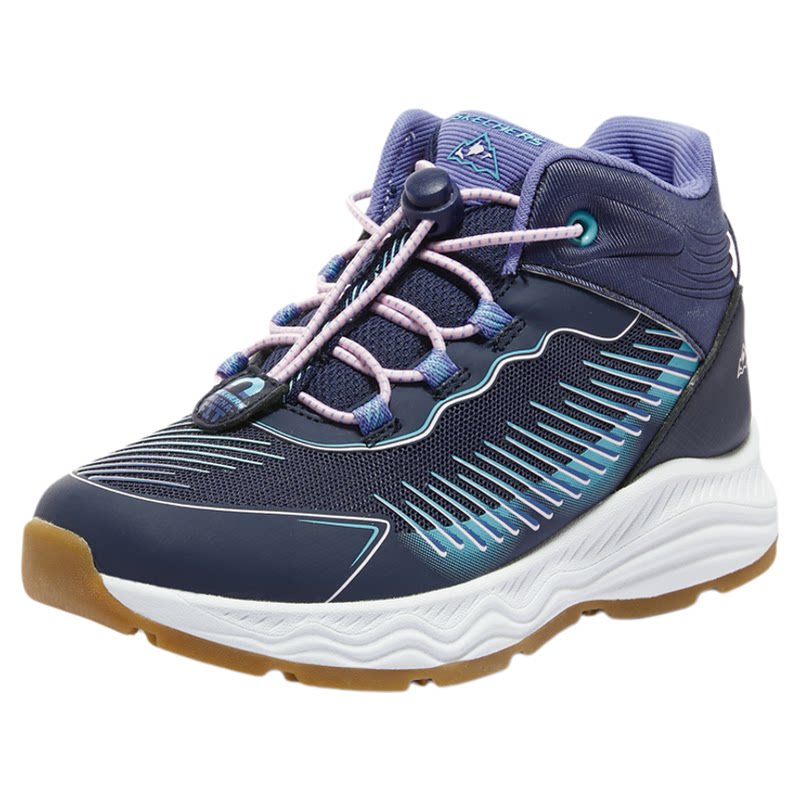 Skechers斯凯奇新款复古潮流高帮户外鞋女童抽绳运动靴303416L