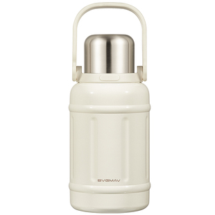 宝威玛大容量保温杯大肚杯316L不锈钢高档背带水杯便携手提保温壶