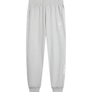 李宁卫裤男士休闲跑步裤子加绒保暖环保冬季柔软亲肤束脚运动裤