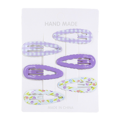 宝宝侧边刘海夹彩色水滴bb夹