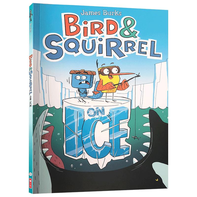 英文原版进口Bird & Squirrel on Ice小鸟与松鼠的故事儿童启蒙认知读物绘本全彩漫画故事书句型简单内容多彩7-10岁儿童轻松学英语