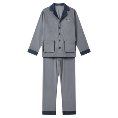 100-300斤大码海岛绒睡衣男秋冬