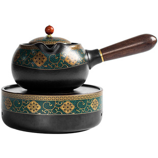 电陶炉煮茶炉围炉煮茶家用烧水壶罐罐茶煮茶壶陶瓷侧把壶功夫茶具