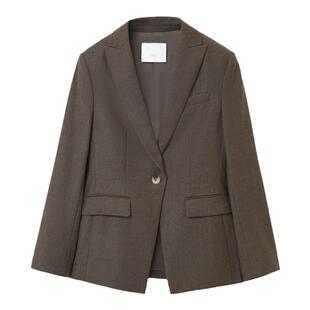 OVV秋冬热卖女装戗驳领一粒扣简约舒适羊毛休闲西服外套