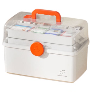 医药箱装家庭用药品收纳盒大容量多层药物医疗试剂药盒医护急救箱