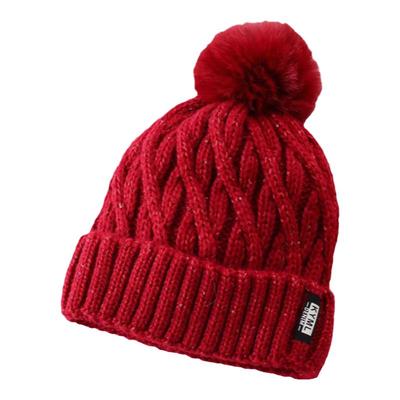 加绒加厚毛线帽子女冬天针织帽