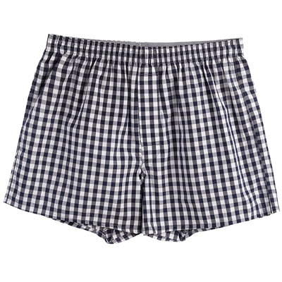 ab内衣男平角裤纯棉男格纹阿罗裤