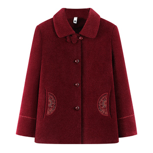 中老年女装奶奶冬装外套70多岁老太太80老人衣服妈妈秋冬上衣新款