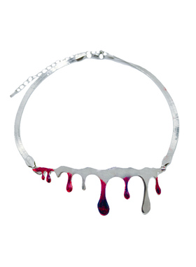 厌欲俱乐部暗黑哥特血滴小众项链