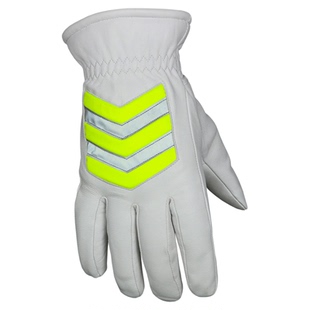 山羊皮真皮反光手套男冬加绒加厚保暖防寒交通执勤站岗铁骑摩托车