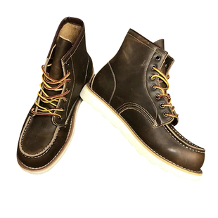 原汁原味!美式复古875工装靴疯马皮高端秋冬男士真皮马丁靴男鞋