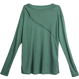 华丽独秀现代舞练功服宽松罩衫长袖舞蹈服成人形体服古典舞蹈上衣