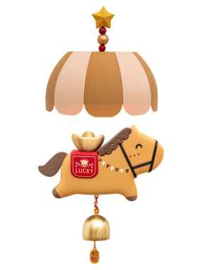 好运小马冰箱磁贴门铃感应灯礼物
