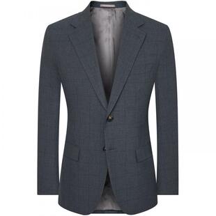 报喜鸟秋季新款男士商务正装西服上衣外套西裤格纹西装裤子火山灰