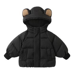 咔咔熊猫儿童羽绒服婴儿男童女童衣服冬装秋冬款宝宝棉袄棉服外套