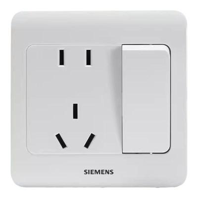 西门子开关插座远景雅白二三一开