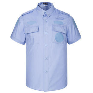 保安服夏装短袖物业安保工作服套装男蓝色训练服夏季薄款长袖制服