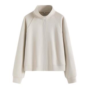 班尼路立领开衫外套女2026春夏新款小个子户外运动休闲百搭上衣N