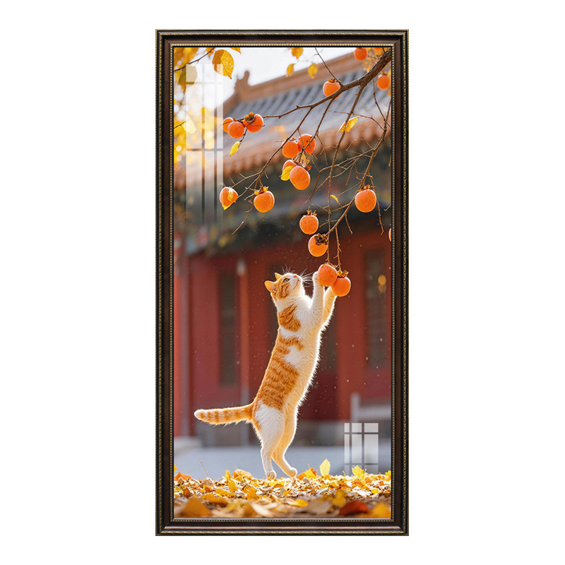 国潮网红猫咪装饰画玄关走廊挂画