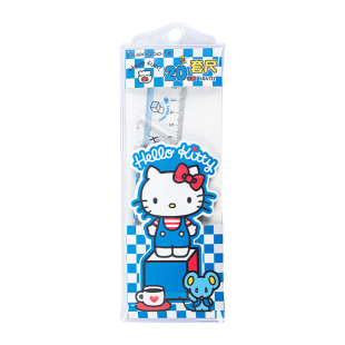 广博三丽鸥HelloKitty套尺20cm直尺带波浪线三角尺量角器4件套装中小学生专用学生文具经典凯蒂猫