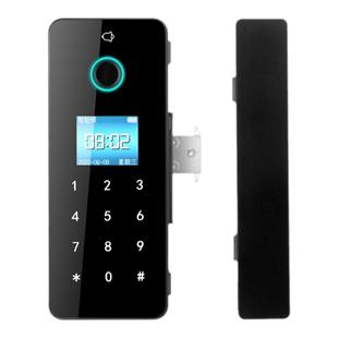 无框玻璃门密码锁无框双门免开孔办公室指纹锁人脸识别电子智能锁