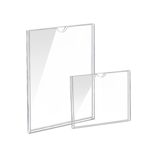 亚克力卡槽盒a4宣传栏广告牌定制塑料公告栏铭牌透明标识公示牌门牌透明板寸照片标签展示盒定制