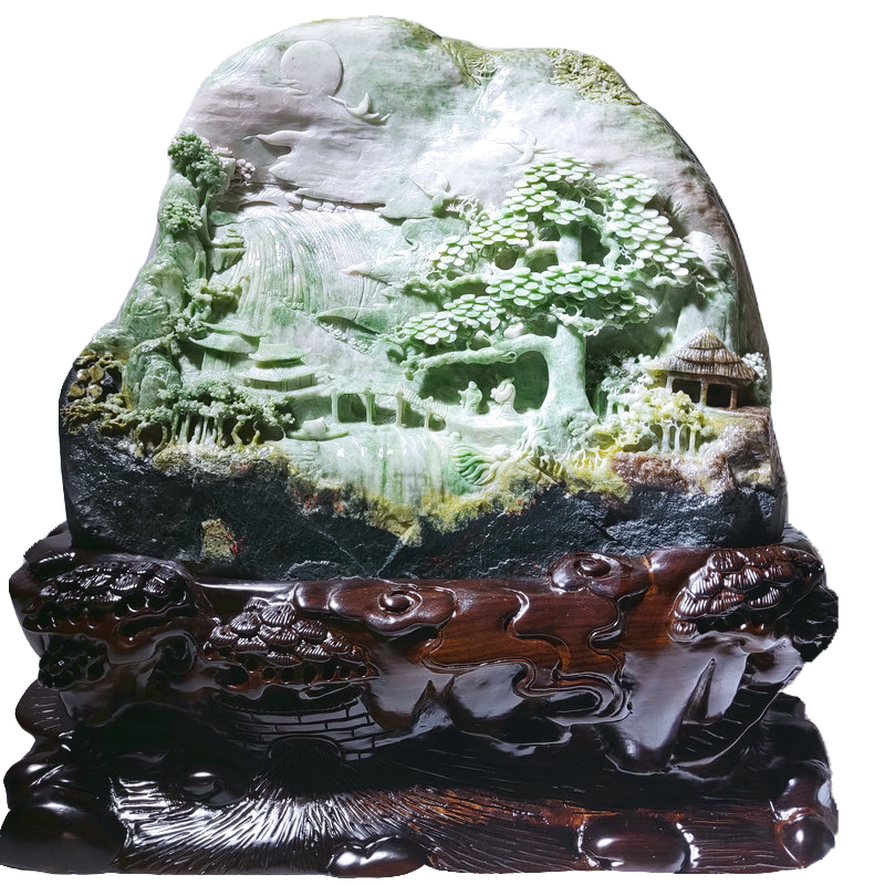 玉雕玉器山子摆件工艺品独山玉