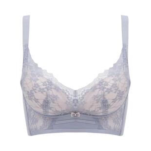 安琪儿文胸2713厚杯无钢圈聚拢收副乳上托集中舒适蕾丝小胸内衣