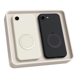 适用苹果17E手机壳新款iPhone16E液态硅胶带支架保护套SE3旋转支架镜头全包防摔iPhoneSE2专用外壳高级感男女