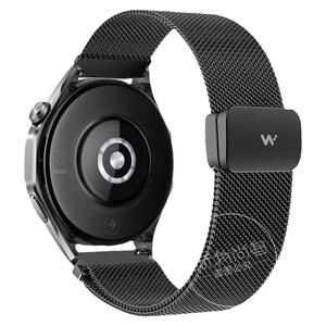 适用vivowatch5手表带watchgt2按压式双磁吸米兰磁吸腕表带watch3星辉运动辰夜黑watch2男生女春夏不锈钢表链