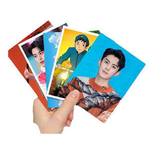 明信片定制 打印照片印刷diy贺卡满天星lomo二次元小卡通珠光纸白卡纸覆膜双面明信片哑面来图定制不同图卡片