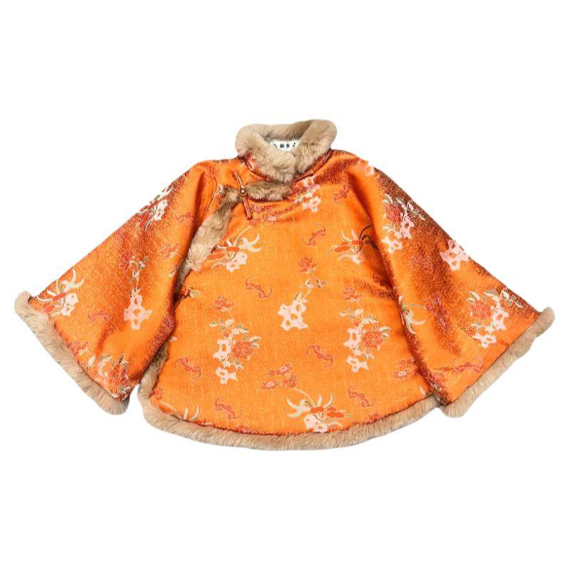 真獭兔毛2025新款儿童旗袍新年服秋冬冬季中国风女童过年服拜年服