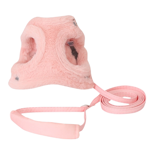 大猫外出溜猫牵引绳网红德文猫背心式保暖兔绒防挣脱绳子宠物奶猫